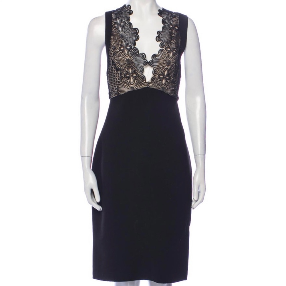 Lover dress: navy with lace overlay